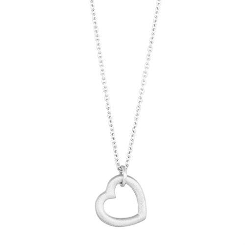 Joanli hjertehalskæde med hjertevedhæng sølv LOVE52_825 791